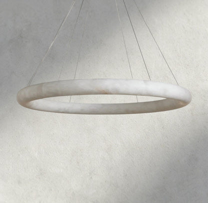 Halima Halo Alabaster Chandelier - GILDLAMPS
