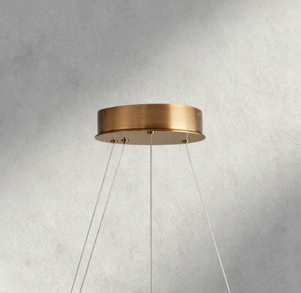 Halima Halo Alabaster Chandelier - GILDLAMPS