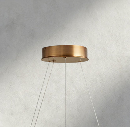 Halima Halo Alabaster Chandelier - GILDLAMPS