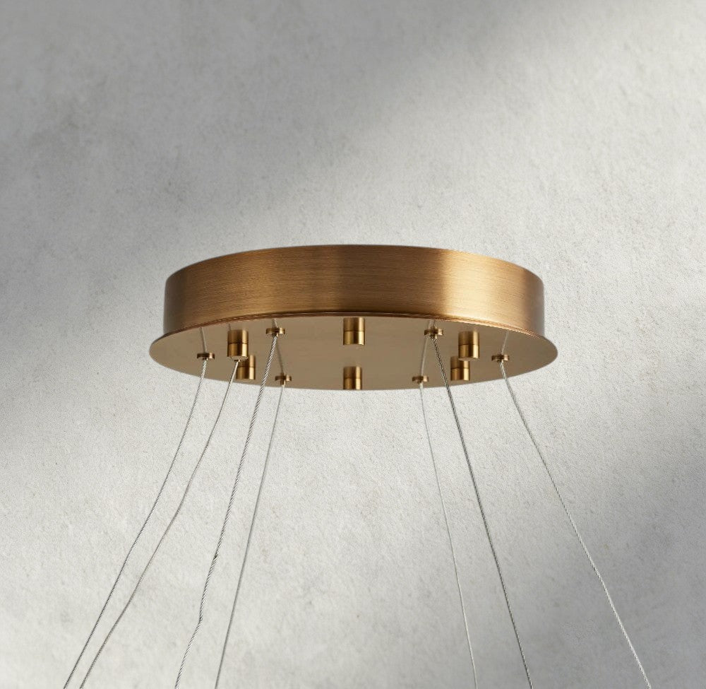 Halima Halo Alabaster Chandelier - GILDLAMPS