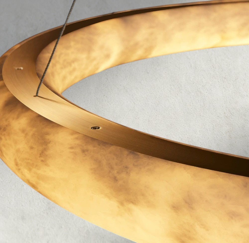 Halima Halo Alabaster Chandelier - GILDLAMPS