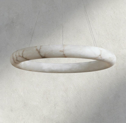 Halima Halo Alabaster Chandelier - GILDLAMPS