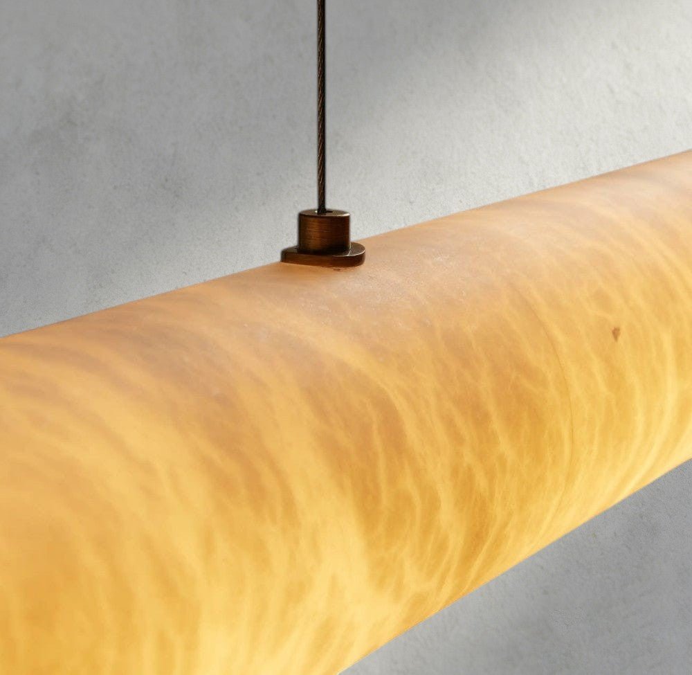 Halima Linear Alabaster Chandelier - GILDLAMPS