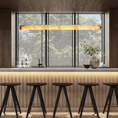 Halima Linear Alabaster Chandelier - GILDLAMPS