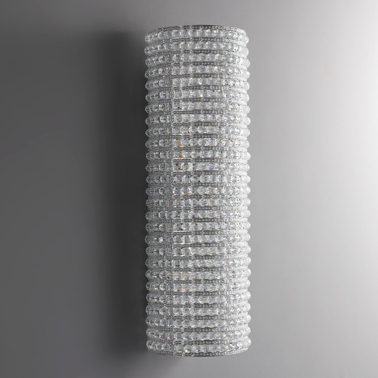 Halo Modern Clear Crystal Wall Sconce 21"H - GILDLAMPS