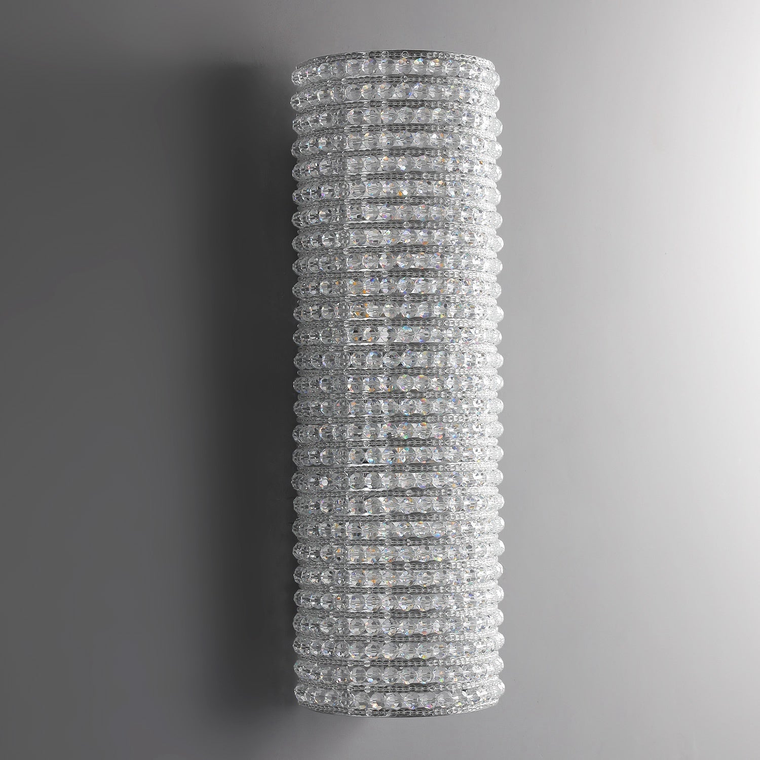 Halo Modern Clear Crystal Wall Sconce 21"H - GILDLAMPS