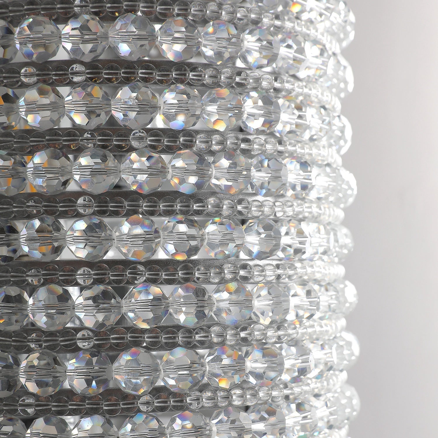 Halo Modern Clear Crystal Wall Sconce 21"H - GILDLAMPS