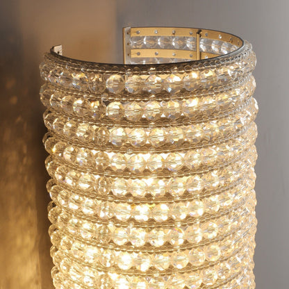 Halo Modern Clear Crystal Wall Sconce 21"H - GILDLAMPS
