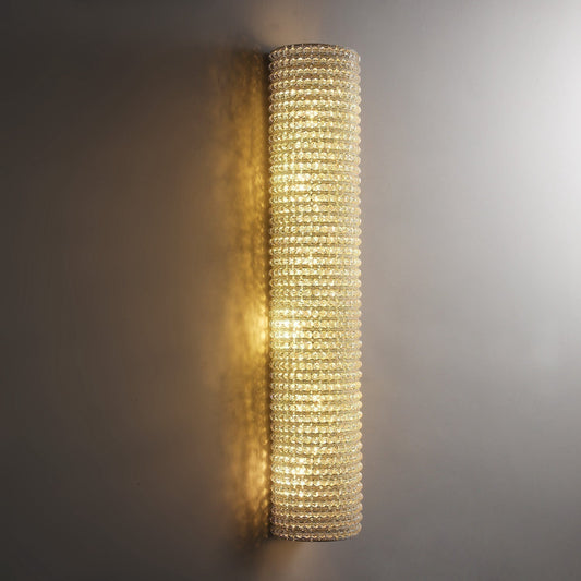 Halo Modern Clear Crystal Wall Sconce 36"H - GILDLAMPS
