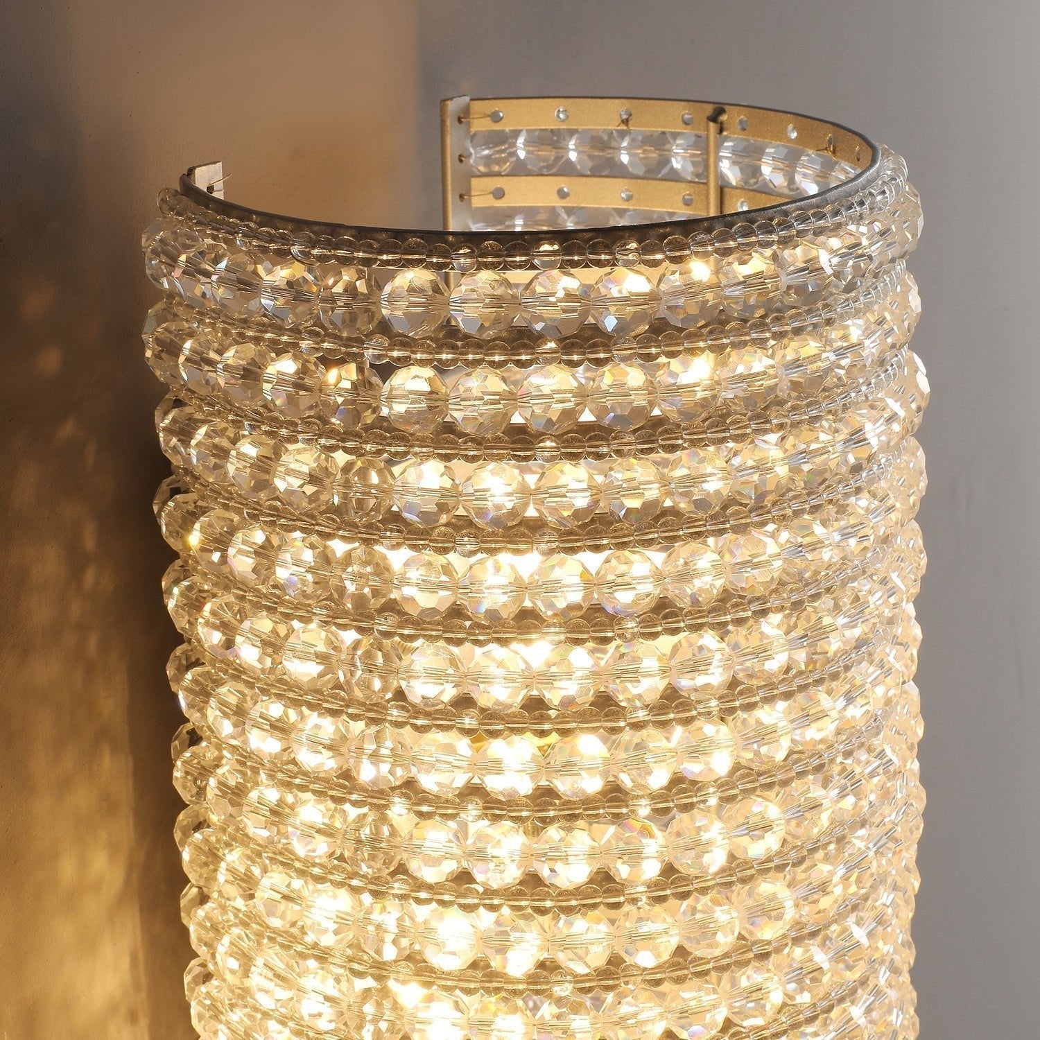 Halo Modern Clear Crystal Wall Sconce 36"H - GILDLAMPS