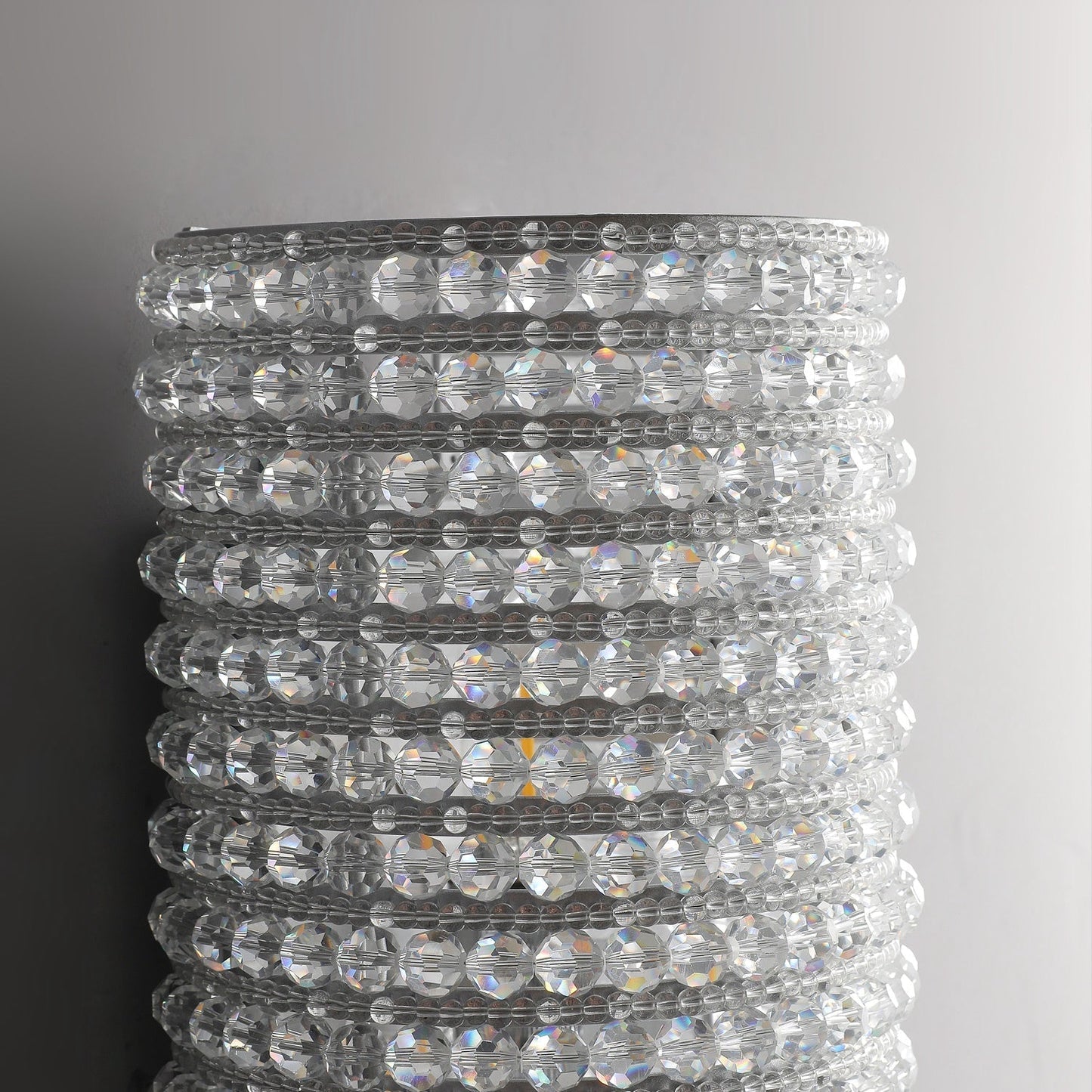 Halo Modern Clear Crystal Wall Sconce 36"H - GILDLAMPS