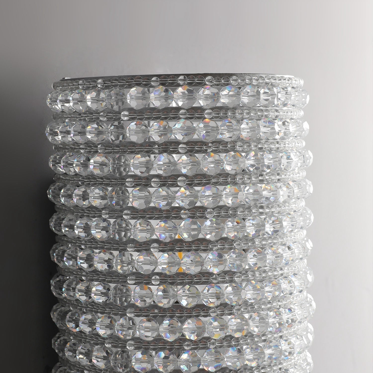 Halo Modern Clear Crystal Wall Sconce 36"H - GILDLAMPS