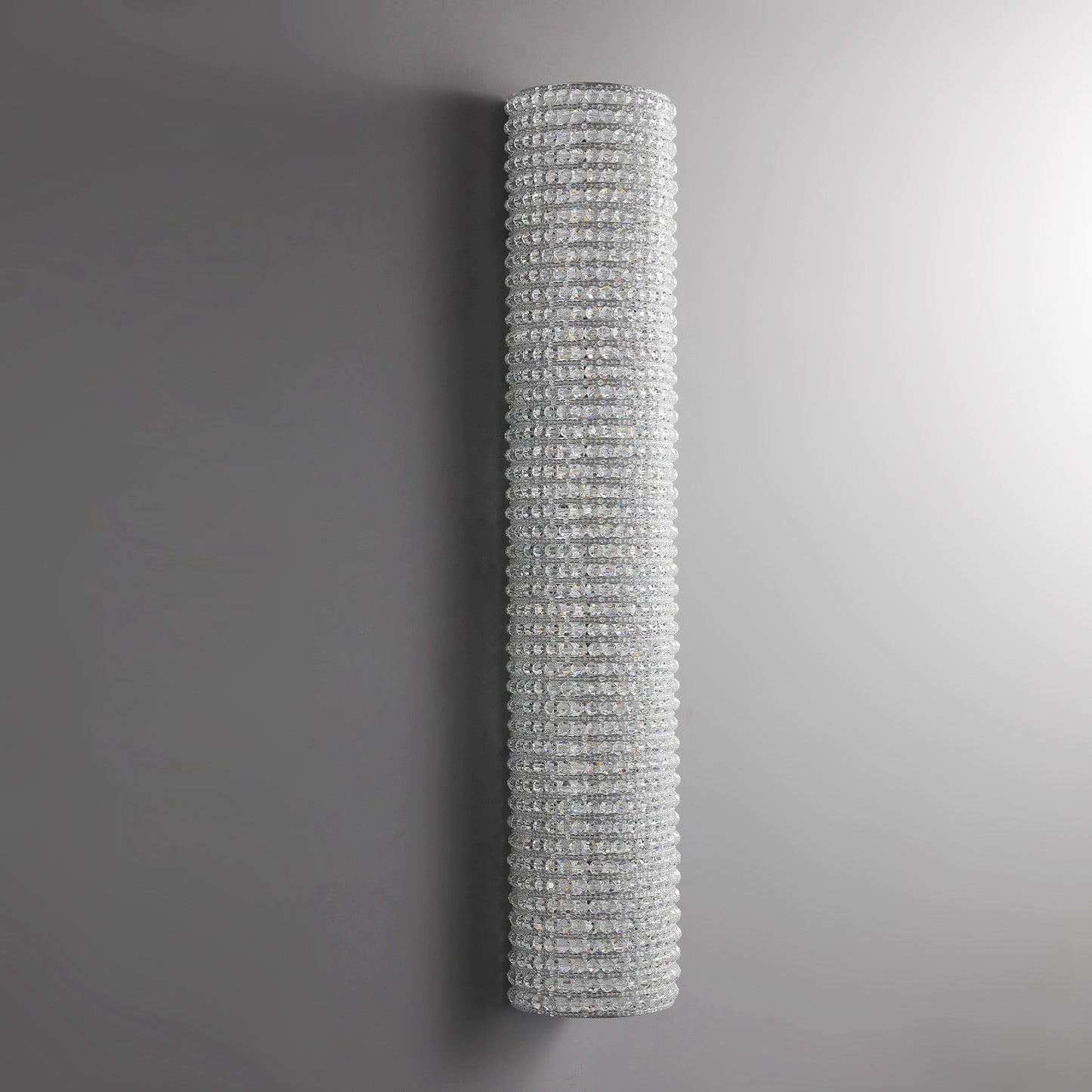 Halo Modern Clear Crystal Wall Sconce 36"H - GILDLAMPS
