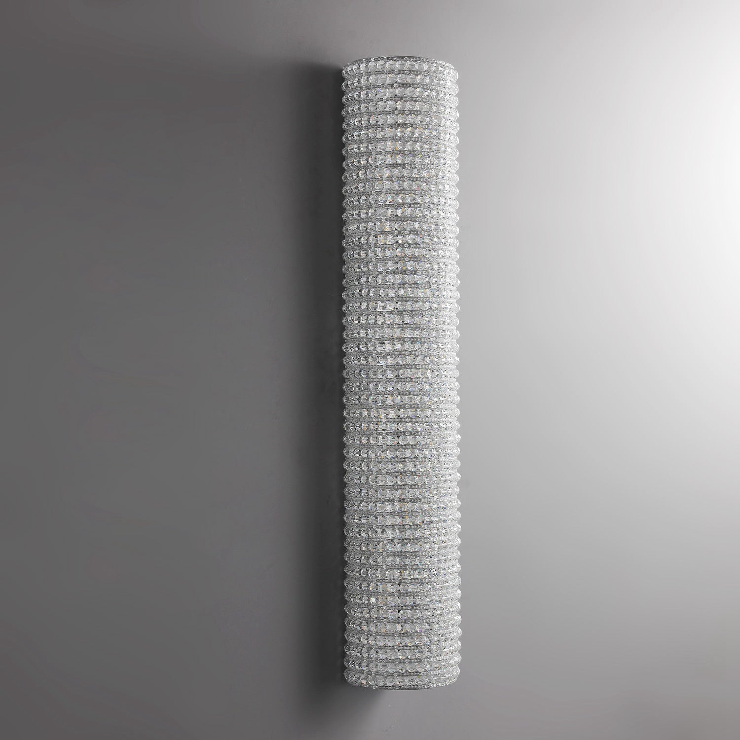 Halo Modern Clear Crystal Wall Sconce 36"H - GILDLAMPS