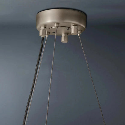 Halo Modern Clear Round Chandelier D59" - GILDLAMPS