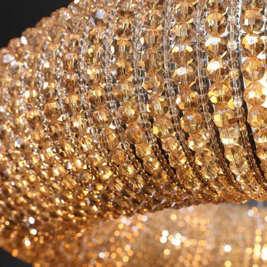 Halo Modern Somke Crystal Wall Sconce 36"H - GILDLAMPS