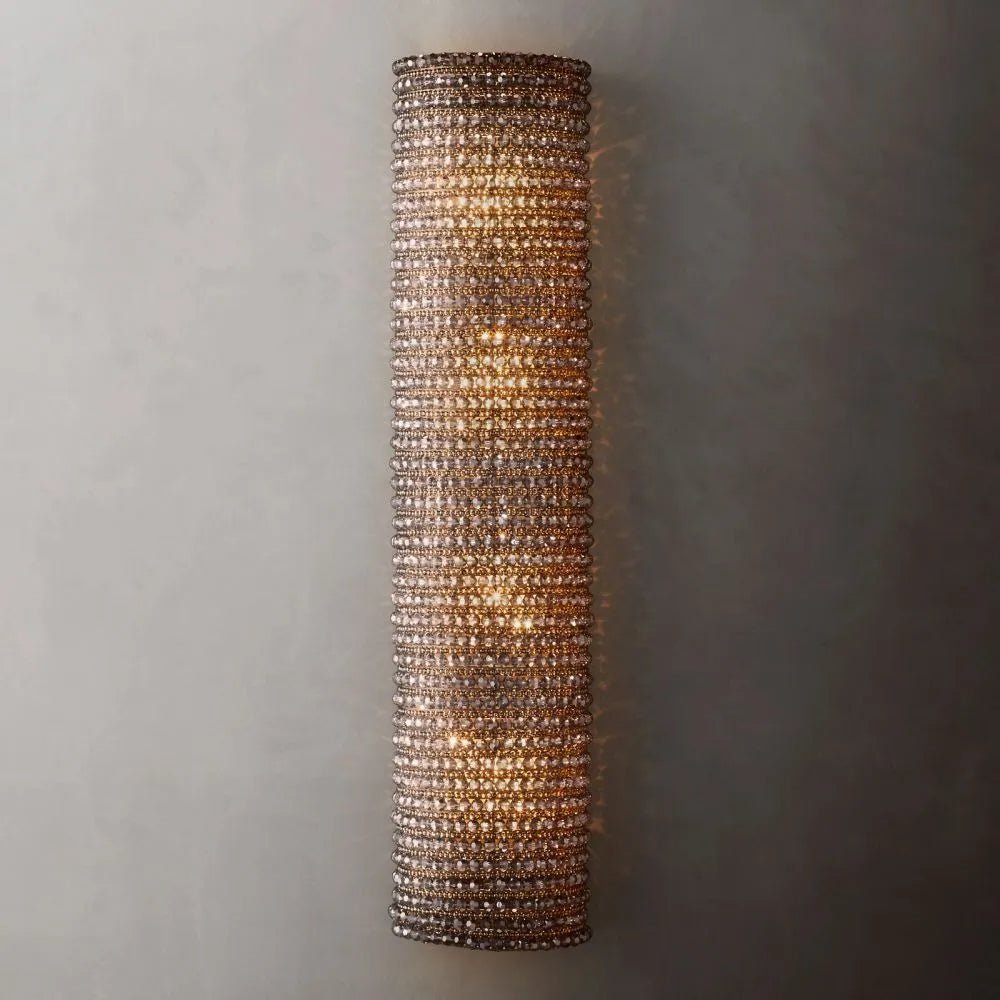 Halo Modern Somke Crystal Wall Sconce 36"H - GILDLAMPS
