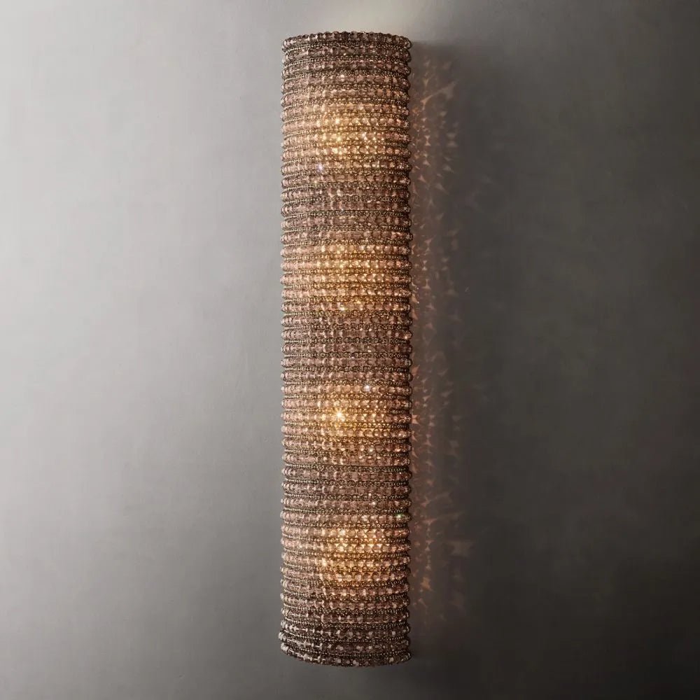 Halo Modern Somke Crystal Wall Sconce 36"H - GILDLAMPS
