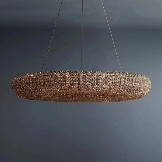 Halo Modern Somke Round Chandelier 32" - GILDLAMPS