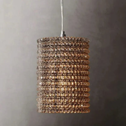 Halo Somke Crystal Pendant 12"H - GILDLAMPS