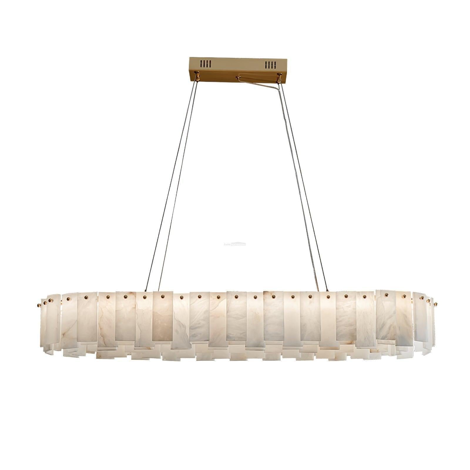 Halos Alabaster Round/Square Chandelier - GILDLAMPS