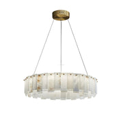 Halos Alabaster Round/Square Chandelier - GILDLAMPS