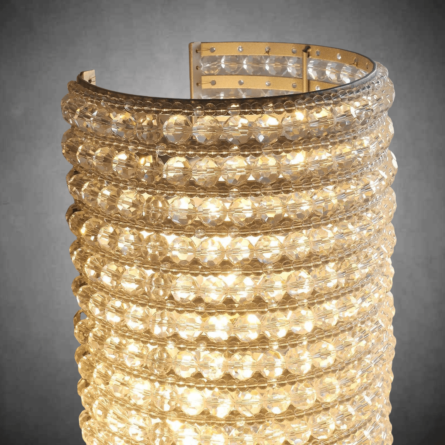Halos Clear Crystal Beads Wall Sconce 21"H 36''H - GILDLAMPS
