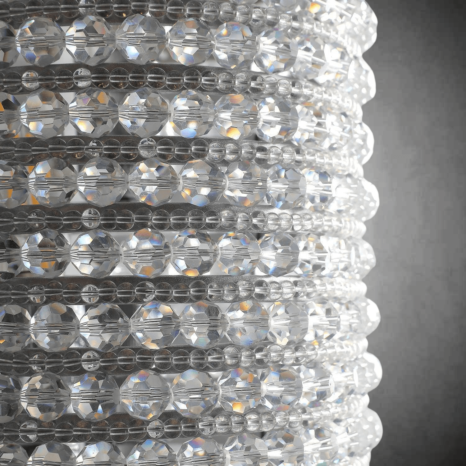 Halos Clear Crystal Beads Wall Sconce 21"H 36''H - GILDLAMPS