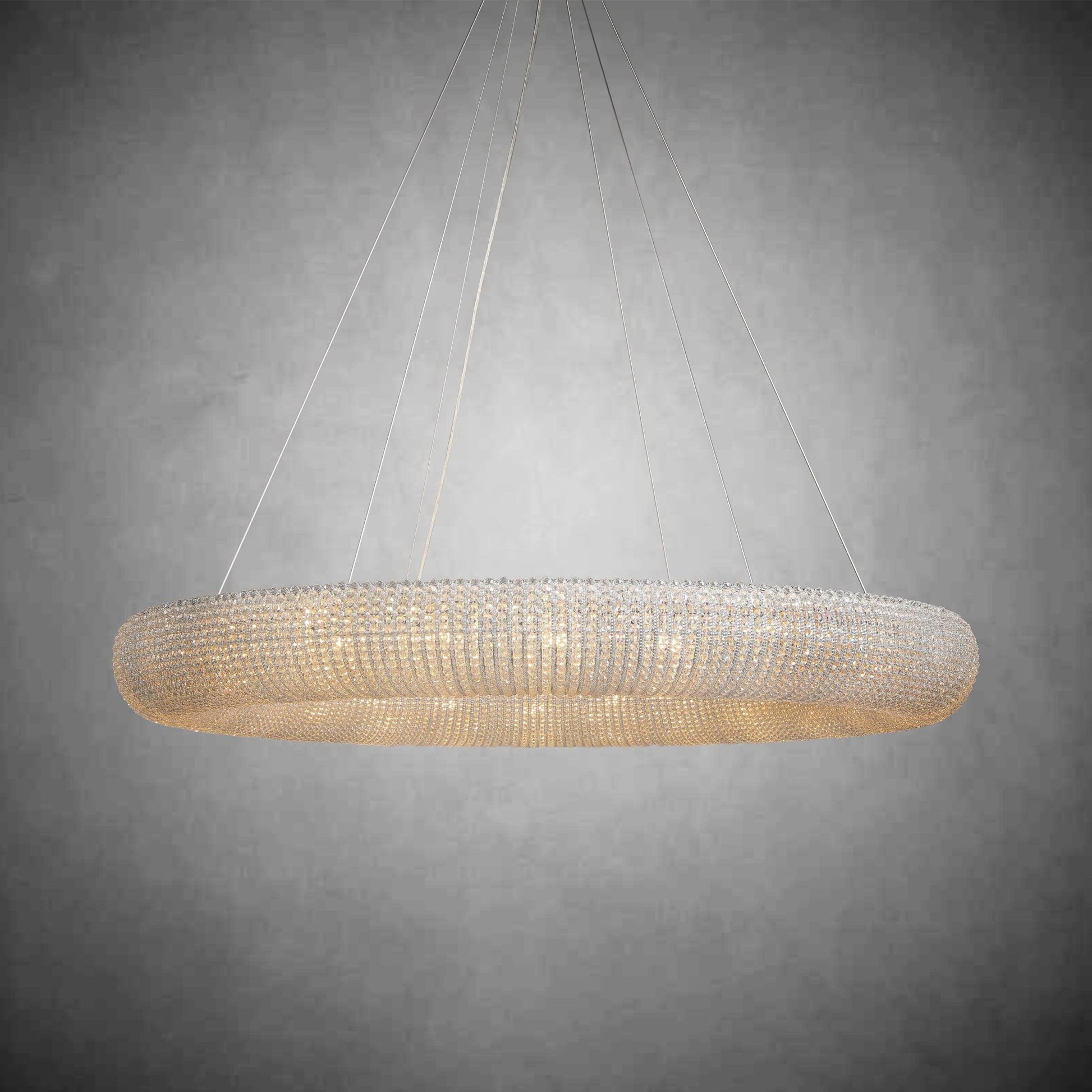 Halos Crystal Round LED Chandelier 32"41''59''72'' - GILDLAMPS