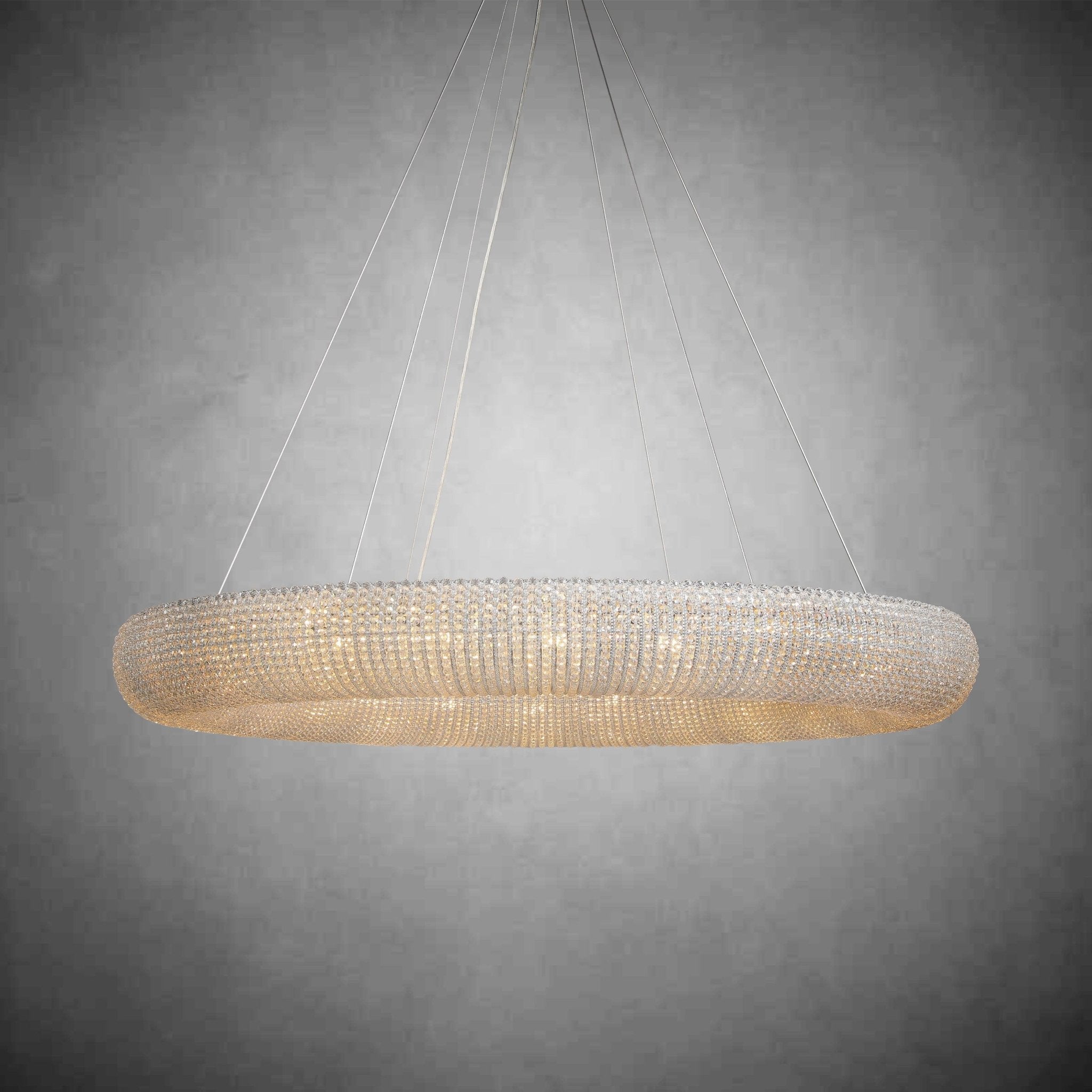 Halos Crystal Round LED Chandelier 32"41''59''72'' - GILDLAMPS