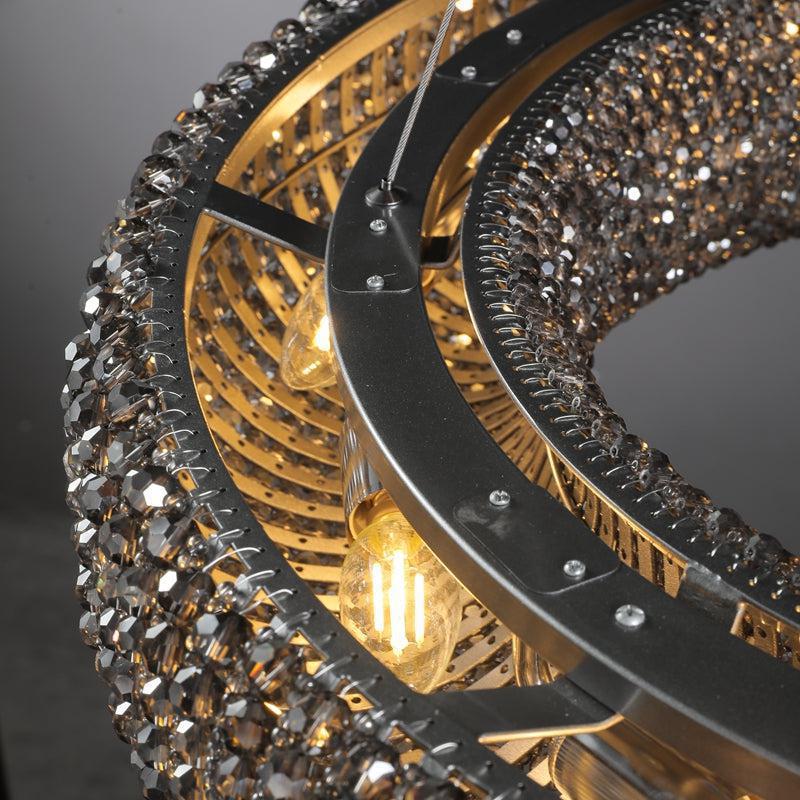 Halos Crystal Round LED Chandelier 32"41''59''72'' - GILDLAMPS