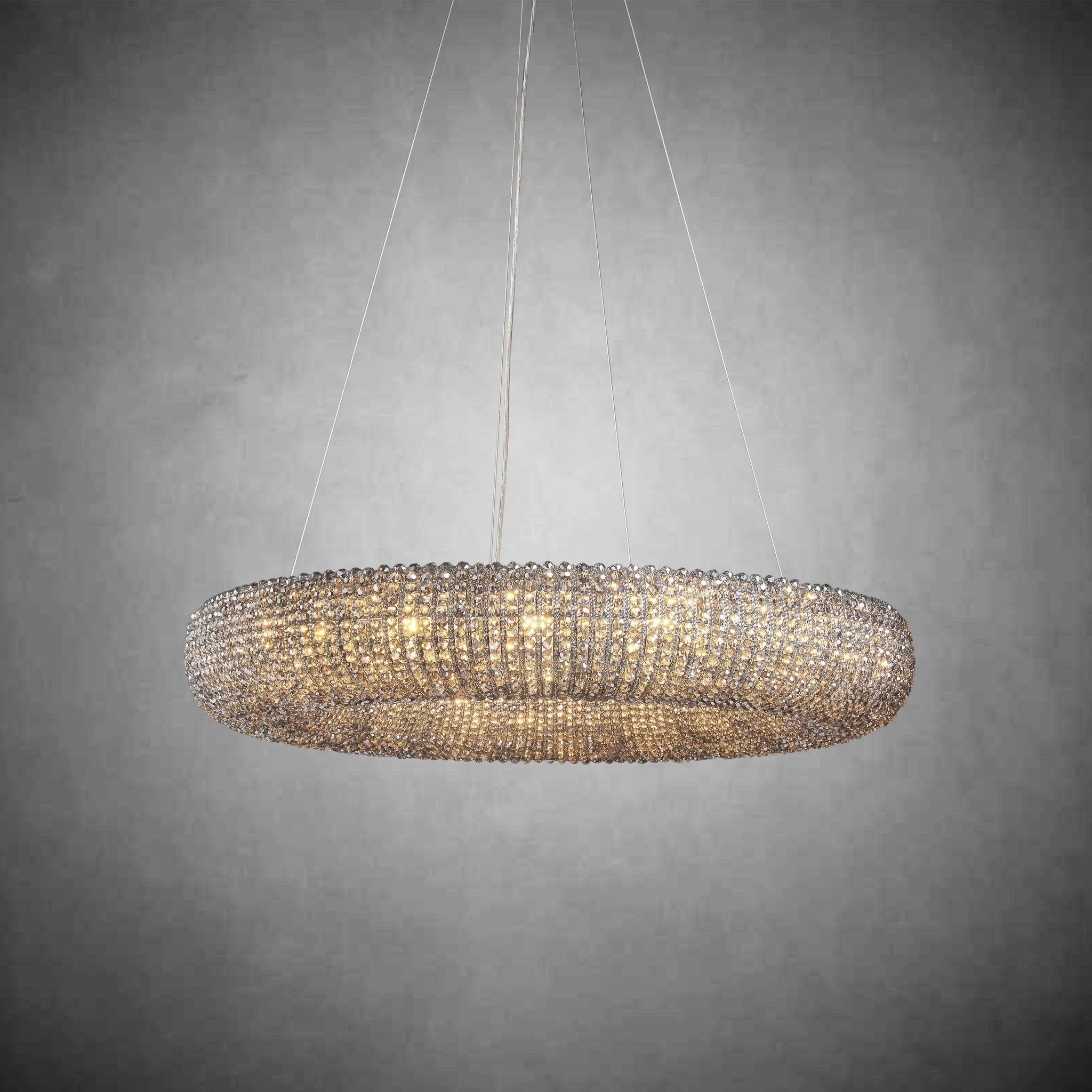 Halos Crystal Round LED Chandelier 32"41''59''72'' - GILDLAMPS