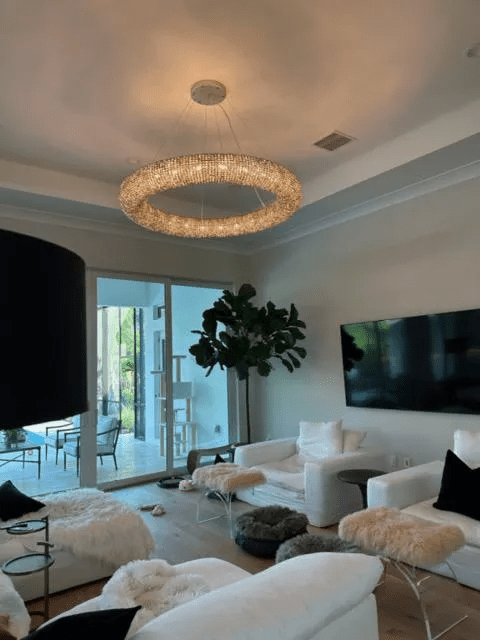 Halos Crystal Round LED Chandelier 32"41''59''72'' - GILDLAMPS