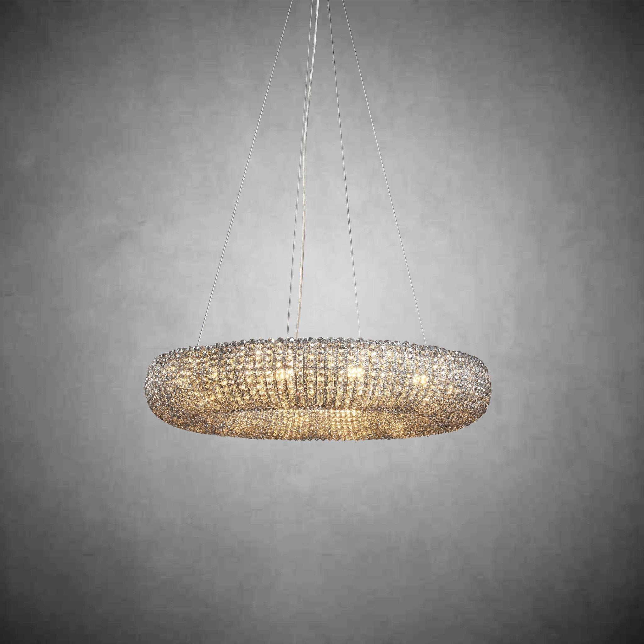 Halos Crystal Round LED Chandelier 32"41''59''72'' - GILDLAMPS