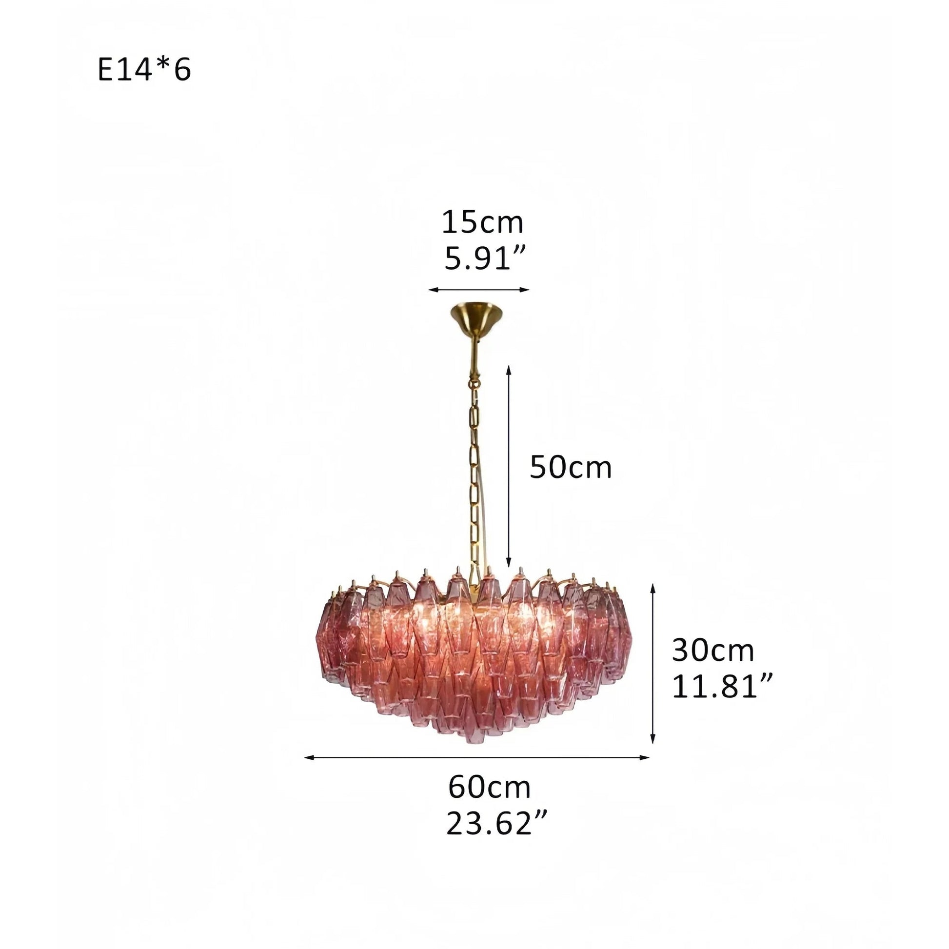 Hand Blown Tier Glass Large Murano Chandelier 24"31"40" - GILDLAMPS