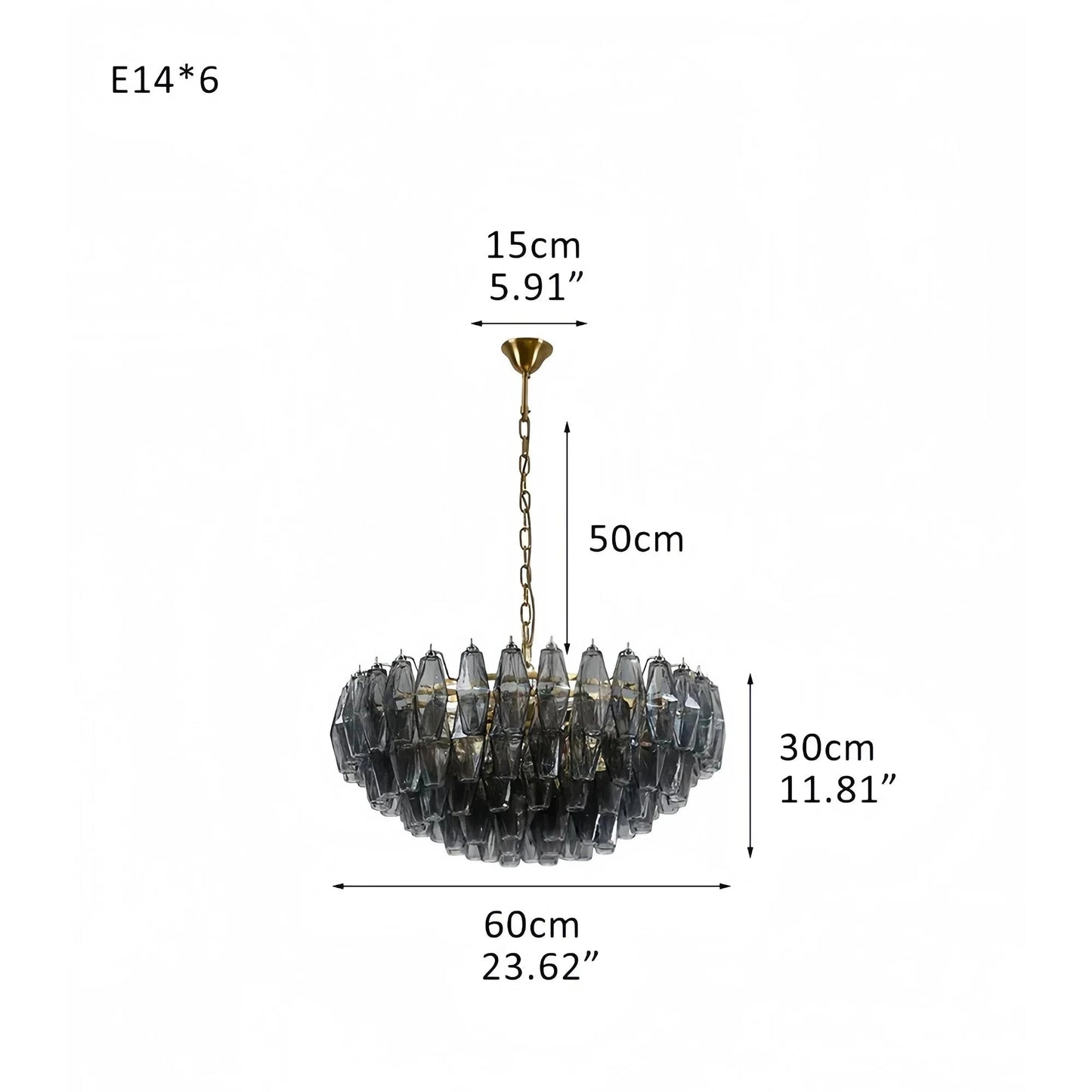 Hand Blown Tier Glass Large Murano Chandelier 24"31"40" - GILDLAMPS