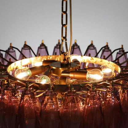 Hand Blown Tier Glass Large Murano Chandelier 24"31"40" - GILDLAMPS