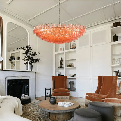 Hand Blown Tier Glass Large Murano Chandelier 24"31"40" - GILDLAMPS