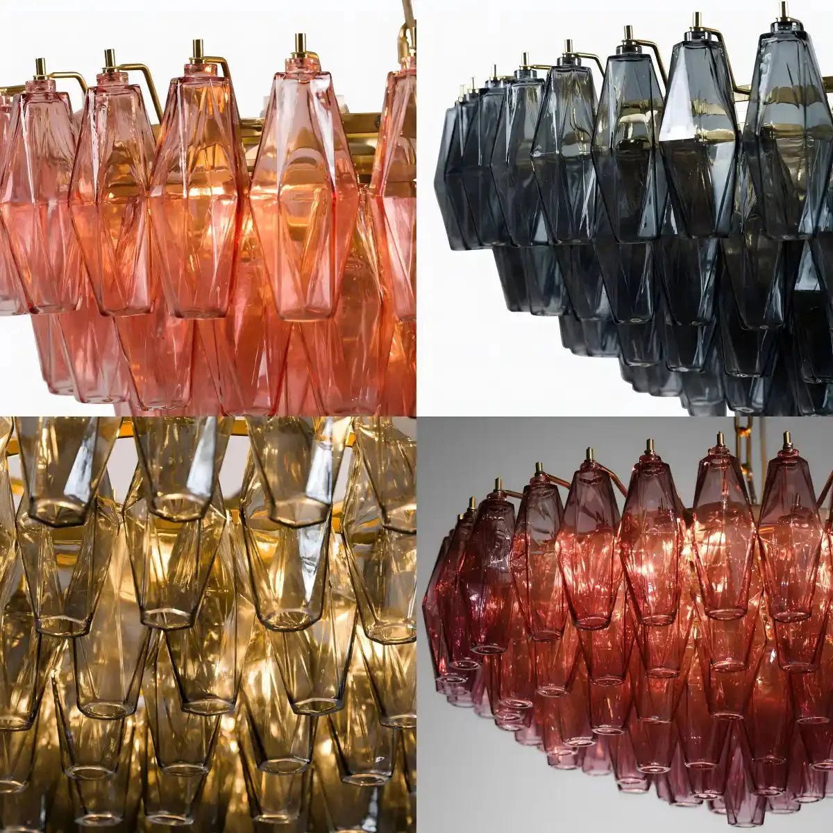 Hand Blown Tier Glass Large Murano Chandelier 24"31"40" - GILDLAMPS