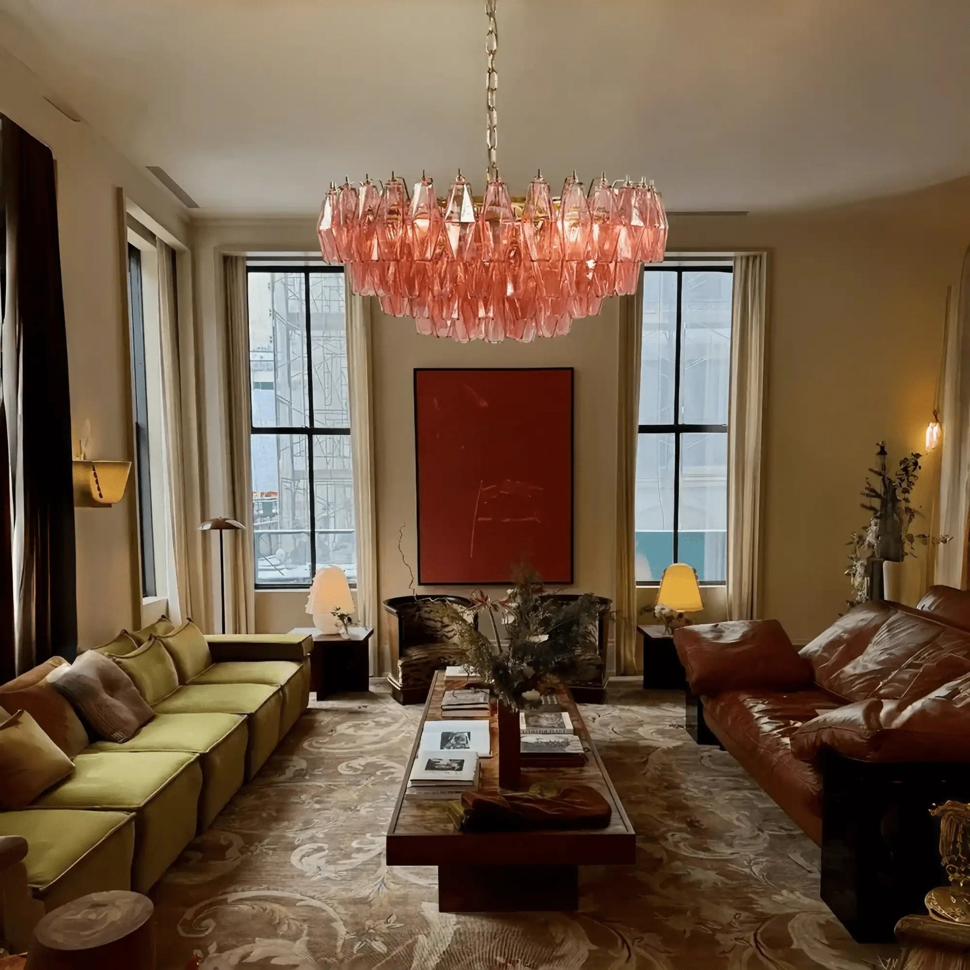 Hand Blown Tier Glass Large Murano Chandelier 24"31"40" - GILDLAMPS