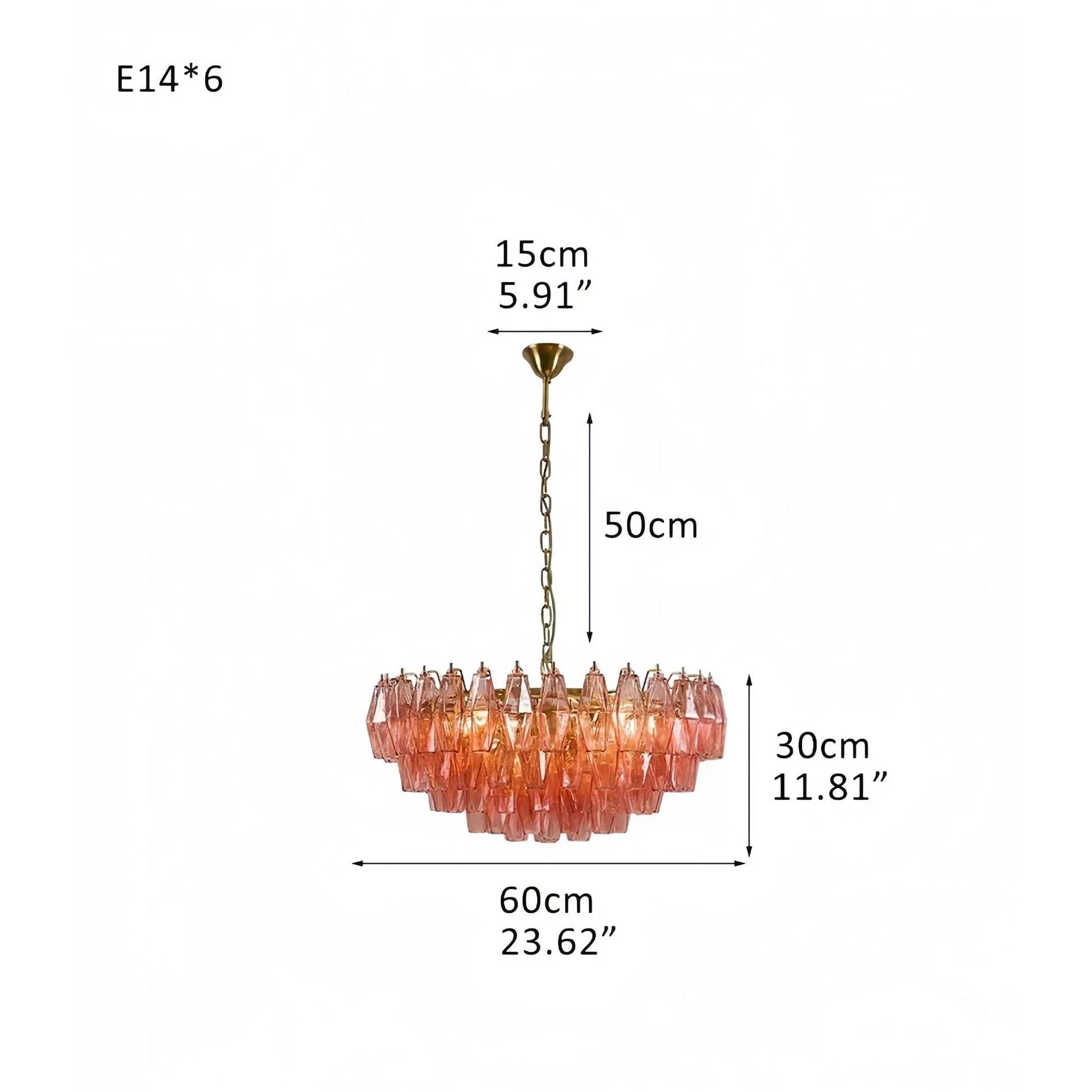 Hand Blown Tier Glass Large Murano Chandelier 24"31"40" - GILDLAMPS
