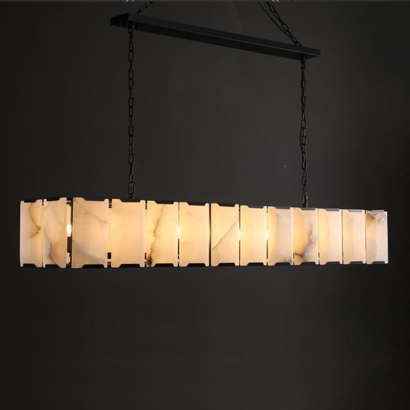 Harlew Calcite Rectangular Chandelier 42"54''62''74'' - GILDLAMPS