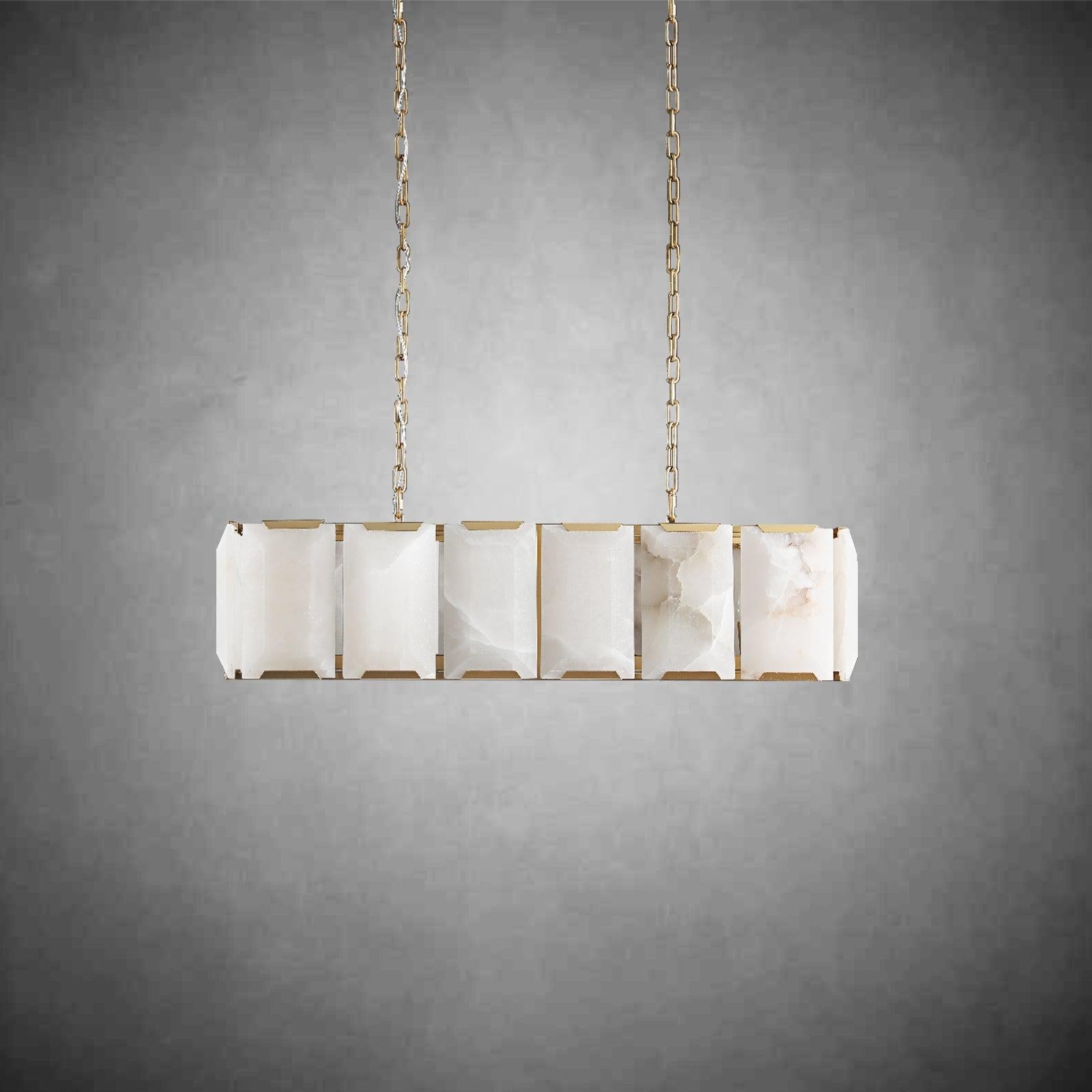 Harlew Calcite Rectangular Chandelier 42"54''62''74'' - GILDLAMPS