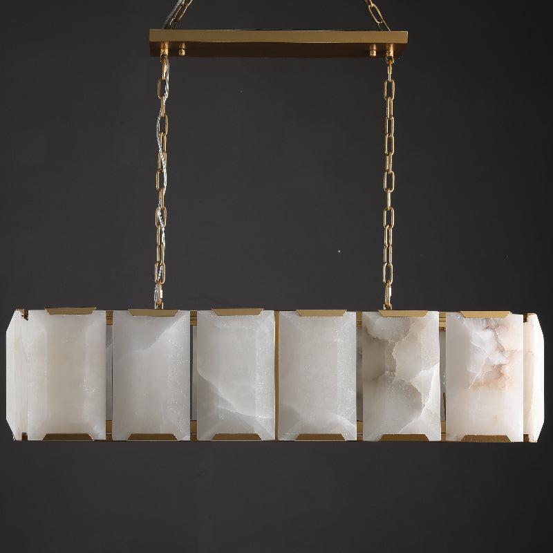 Harlew Calcite Rectangular Chandelier 42"54''62''74'' - GILDLAMPS
