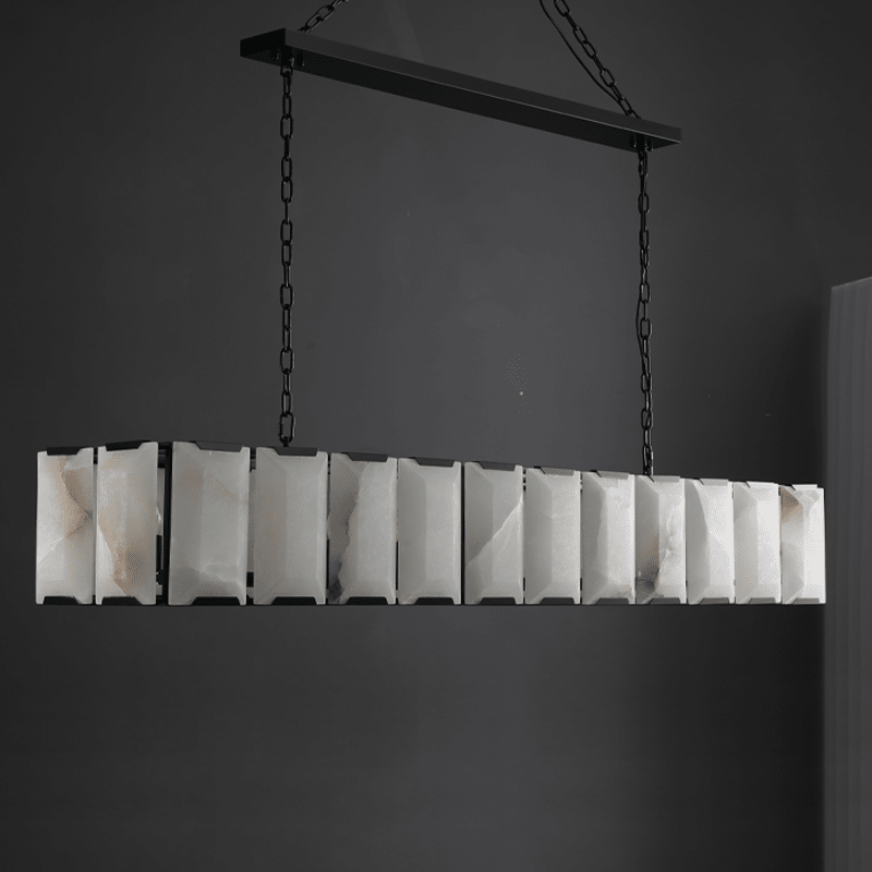 Harlew Calcite Rectangular Chandelier 42"54''62''74'' - GILDLAMPS