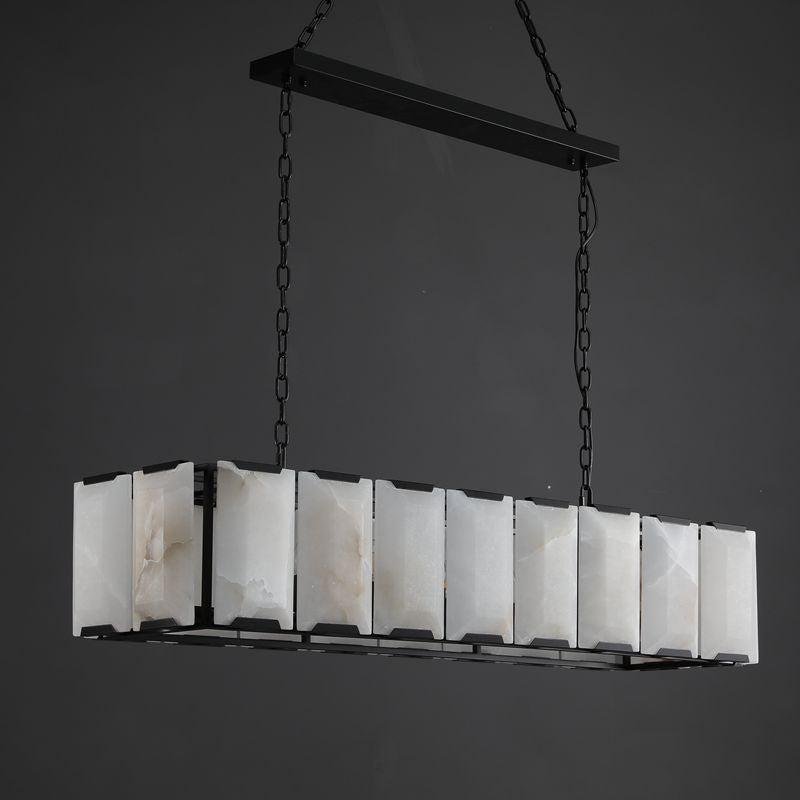 Harlew Calcite Rectangular Chandelier 42"54''62''74'' - GILDLAMPS