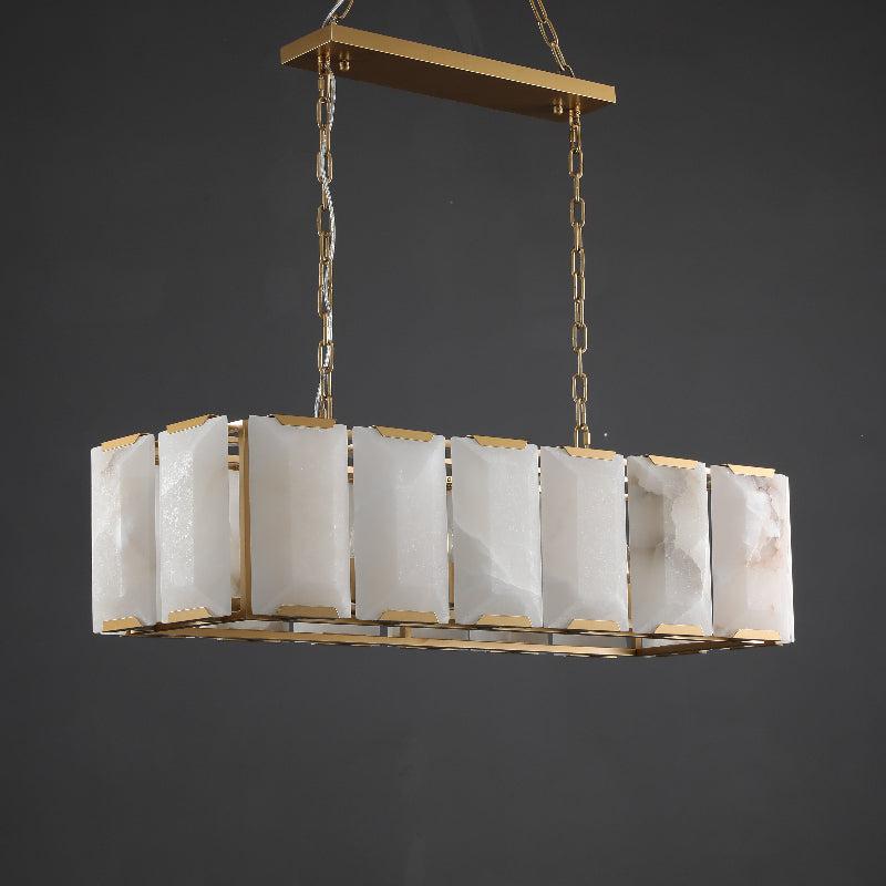 Harlew Calcite Rectangular Chandelier 42"54''62''74'' - GILDLAMPS