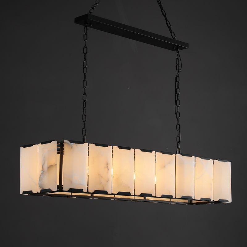 Harlew Calcite Rectangular Chandelier 42"54''62''74'' - GILDLAMPS