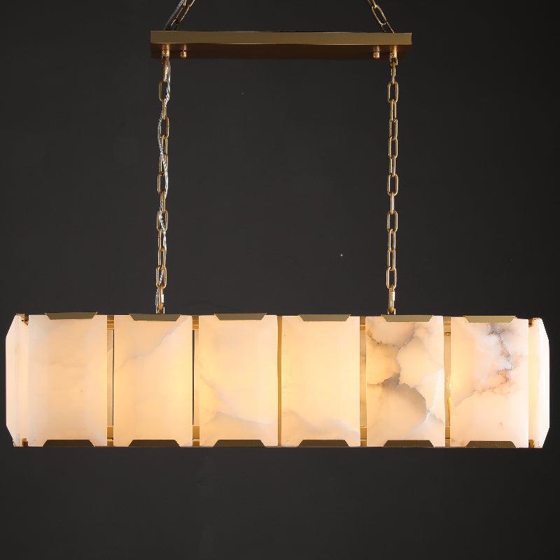 Harlew Calcite Rectangular Chandelier 42"54''62''74'' - GILDLAMPS