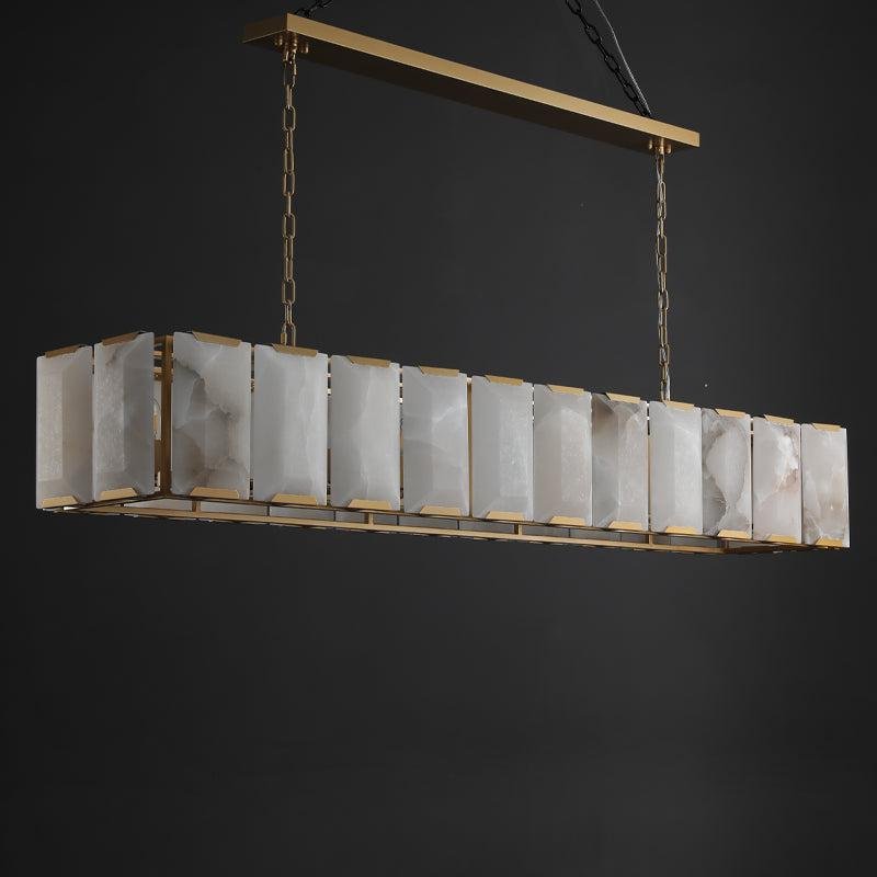 Harlew Calcite Rectangular Chandelier 42"54''62''74'' - GILDLAMPS